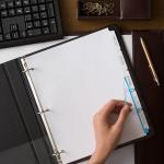 Avery 11416 Clear Label Index Maker Dividers, 8.5 x 11, White, 5 Tabs/Set