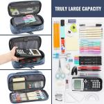 Pencil Case, Large Capacity Pencil Case Organizer; Double Zipper Storage Bag; Big Pencil Pouch for College School Office Teen Girl Boy Men Women ult