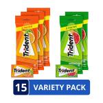 Trident Sugar-Free Chewing Gum Variety Pack Candy, Watermelon Twist & Tropical Twist Flavor, Bulk, 15 Packs of 14 Pieces (210 Total Pieces)