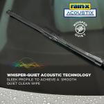 Rain-X Acoustix 20" Wiper Bles (Pack Of 1), Whisper Quiet Automotive Replacement Windshield Wipers, Plasma Treated & Graphite-infused Coating for Smooth Performance & Long-lasting Durability