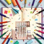 Jowxsx 1Pc Random Bear Erasable Pen Gel Pens 0.5mm Blue Gel Pens Cartoons Press Pen Cute Stationary Office Accessories School Office Supplies Writing and Correction Supplies