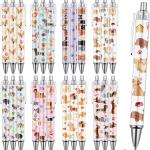 Dog Ballpoint Pens Gifts - 24 Pcs Cartoon Dog Pen Set for Dogs Lovers Puppy Paw Print Animal Retractable Smooth Writing Ballpoint Pen Gifts for Women Men Students Office School Supplies