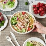 ECOLipak 32 OZ Large Compostable Disposable Paper Bowls, 70 Pack Biodegrable Bagasse Eco-Friendly Sugarcane Soup Bowls for Sal Wheat Flakes(Nature)