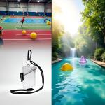 Transparent Clear Waterproof ID Card Bge Holder Case Waterproof Sports Case Vertical Bge Holders with Lanyard and Keychain,Identification Bges and Supplies,Labels, Office and School Supplies