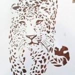 Jaguar Panther Logo Stencil Reusable 10 mm Mylar Laser Cut Stencil Arts and Crafts Material Scrapbooking for Airbrush Painting Drawing