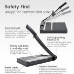 Paper Cutter,Paper Trimmer12" Cutting Length Heavy Duty Guillotine Paper Slicer with Safety Guard and Ble Lock,12 Sheets Capacity,Ideal for Offices,Homes,Printing Shops,Photo Studios