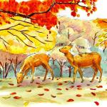 Akashiya CA200/5VC SAI Watercolor Brush Pen of 5 Color Set, Autumn