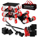 Furniture Dolly Set 5 Wheels Heavy Duty, Furniture Movers with Silent Rubber Wheels, 360° Rotation with Brake, 1400Lbs Lo Capacity, Furniture Lifter for Easy Moving Large Furniture.