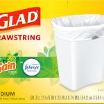 Gl Medium Trash Bags, 8 Gallon, Gain Original with Febreze Garbage Bags, With Odor Control and Drawstring, 80 Count