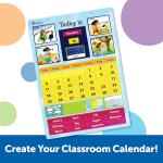 Learning Resources Magnetic Learning Calendar, 51 Magnetic Pieces & Calendar, Measures 12" x 16-1/2", Back to School Supplies,Teacher Supplies for Classroom