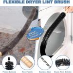 2 Pieces Dryer Vent Cleaner Kit Compatible with Most Vacuum Cleaner, Dryer Lint Brush and Vacuum Hose Attachment with Universal Connector, Quickly Lint Remover