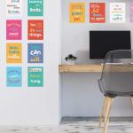 Carson Dellosa 12-Piece Growth Mindset Posters, Motivational 8.5" x 11" Wall Decor for Bulletin Board Decorations, Classroom, Office Decorations, School Counselor Must Haves