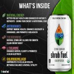 Shrub Fuel Zero Sugar Organic Guayusa Energy Drink | Cold Brewed Guayusa Tea, 100% Plant-Brewed Clean Energy, Original Berry Flavor, 16 FL Oz Cans (4 Pack)