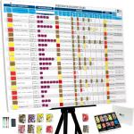 PMXBOARD Portfolio Project Management Board Set – Magnetic Whiteboard with Easel, 44” x 23”, 660 Magnets & Accessories – Track Up to 20 Projects, Budget, Risk & Timeline–Visual Project Planner&Tracker