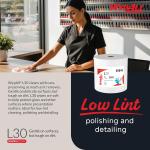 WypAll GeneralClean L30 Cloths Heavy Duty Cleaning Wipes, Jumbo (05841), Strong and Soft Bulk Paper Wipers, White (1 Roll of 875 Sheets)