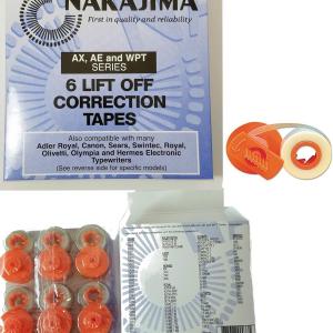 Nakajima LO001 Typewriter Lift-Off Correction Tape (6-Pack)