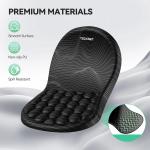 TECKNET Ergonomic Mouse P with Wrist Rest, Soft Mousep with Massage Design, Memory Foam and Non-Slip PU Base for Pain Relief, Gaming Mouse P for Desk, Home, Office, 12x8 Inches, Black White