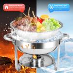Chafing Dishes for Buffet, 2 Pack 6QT Stainless Steel Chafing Dish Buffet Set with Lids, Food Warmers for Parties Buffet, Buffet Servers and Warmers for Home, Christmas Gatherings, Catering Events