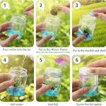 12 Set Fishbowl Craft Kit with Plastic Fish Bowl Floating Fake Goldfish Aquarium Plant Glow in The Dark Rock Seashell Mini Fish Tank Decoration Accessories for Party Supplies School Classroom