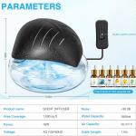 Water Air Purifier for Home with Essential Oil Diffuser & Humidifier, Rainbow Air Washer with LED Mood Light- Includes 6x10ml Essential Oils, Air Revitalizer for Smoke and Pets, Black