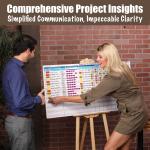 PMXBOARD Portfolio Project Management Board Set – Magnetic Whiteboard with Easel, 44” x 23”, 660 Magnets & Accessories – Track Up to 20 Projects, Budget, Risk & Timeline–Visual Project Planner&Tracker