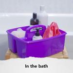 Storex 2-Compartment Large Cdy – Multipurpose Classroom Organizer with Handle, Purple, 6-Pack (00955U06C)