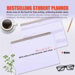 Weekly Acemic Planner for Student - 54 Weeks Spiral Dashboard Desk P Is The Perfect Organizer for Managing Your School & Personal Life - Study Planner for Year Productivity