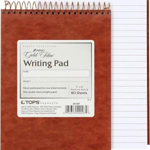 Amp Gold Fibre Retro Writing P, Red Cover, White Paper, 5 x 8, Medium Rule, 80 Sheets, 1 Each (20-007)