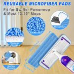 Microfiber Mops for Hardwood Floor Cleaning - BPAWA Flat Floor Mop with 4 Washable Ps for Laminate Wood Tile Vinyl Home Kitchen Bathroom - 59" justable Handle