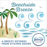 Gl Small Trash Bags 4 Gallon, Febreze Beachside Breeze Garbage Bags, Odor Resistant with Drawstring, 34 Count