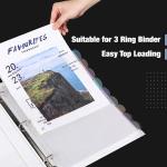 Mr. Pen- Clear Sheet Protectors with Tabs, 8 Tabs, 2 Sets, Clear Plastic Dividers for 3 Ring Binder, Insertable Index Page Divider Multicolor Tabs