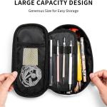 Leopard Print Pencil Case for Girls and Kids Cute Pen Box Pouch Cheetah Print Pencil Bag with Double Zipper, Portable Pencil Pouch for School Office Supplies