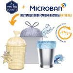 Color Scents Small Trash Bags - 4 Gallon, 60 Bags (1 Pack of 60 Count), Twist Tie - Light Blue in Ocean Mist Scent with Microban