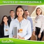 EcoEarth - Name Bge Inserts - 3x4 inches, 300 Cards, 50 Sheets - Customizable Blank Name Tag Refills for Bges - Printable Cardstock - Personalized ID Labels for Laser & Inkjet Printers