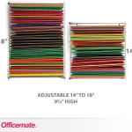 Officemate Hanging File Frame, Letter Size, justable 14 to 18-Inches, 2 Count (Pack of 1),Silver, 91990