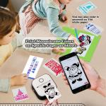 Memoking Mini Printer - Sticker Printer T02 Portable Thermal Inkless Sticker Maker Machine, Bluetooth Pocket Labeler for Study Graphics, Anatomical Diagrams, Photos, Receipts, DIY,Gift