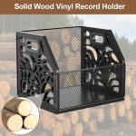 CILXGQLN Vinyl Record Holder, Sturdy Wooden Album Storage for Vinyl Records, Holds 70+ LPs, Perfect for Records, Files, Books & Magazines (Black)