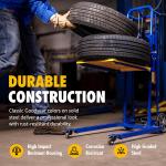 Goodyear Material Lift Winch Stacker, Pallet Truck Dolly, 330 Lbs 40" Max Lift w/ 8" Wheels, Swivel Casters [Patent Pending]