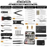 52-in-One 3D Printer Tools Kit, Professional 3D Printer Accessories & Maintenance Set for All FDM/SLA Printers, Deburring Tool, 3D Printer Nozzles, Scrapers, Files Set, PTFE Tube Cutter, Storage Bag