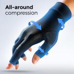 FREETOO All-Around Compression Arthritis Gloves for Women for Pain, Carpal Tunnel Relief Gloves for Men, Hand Compression Gloves for Crocheting, Rheumatoid Arthritis. Fit Palm 7.3‘’-8.3‘’ Black M
