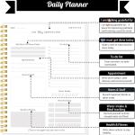 Daily Planner Undated - 6.8" x 8.5", To Do List Notebook & Planner with Hourly Schedule, Spiral To do List Notep to Organize Your Tasks And Appointments, 120 Pages, Inner Pocket