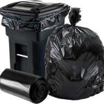 Plasticplace 32 Gallon Trash Bags Garbage Can Liners for Toter, Heavy Duty Contractor Black Garbage Bags, Leak-Proof, Tear-Resistant Can Liners, 44” x 54”, 50 Count Trashbags Yard Waste 1.5 Mil