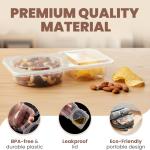 20 Pack Reusable Snack Containers with Lids – Snack Tray & Portion Control Containers, Lunch Accessories for Kids, Fruit Containers for Lunch Box, Perfect for School Lunch & Meal Prep