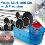 11" Diameter Measure & Mark C-Pi-D Pipe Wrap Around - Measure & Marking Tool, Cutting Guide With Re Through Design for Circumference, Diameter