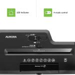 Aurora Professional Strip Cut Paper Shredder/CD/Credit Card Shredder Without Wastebasket, 8-Sheet Strip-Cut No Basket