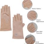 INOGIH Women Fingless UV Protection Sunblock Gloves,Outdoor Non-Slip Driving-Gloves for Cyling