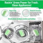Rockin' Green Laundry Detergent Active Wear 90 Los Unscented (45 Oz) and Washing Machine, Dish Washer and Garbage Disposal Cleaning Tablets (24 Pack) - Natural Laundry Detergent Powder, Odor Fighter