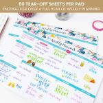 bloom daily planners Horizontal Weekly Tear-Off To Do List Planning P - Undated Notep Organizer & Healthy Habit Tracker - 8.5” x 11” - Floral