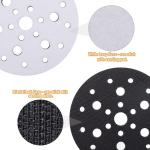 5 Pack Interface Ps, 6 Inch 25 Holes Hook and Loop Soft Density Sponge Cushion Buffer Backing P, Foam Sanding Interface Ps for Orbital Sander Automotive Woodworking Polishing