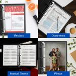 Performore 50 Sheet Protectors, Heavy Duty 8.5 X 11 Inch Clear Page for 3 Ring Binder, Plastic Sheet Sleeves, Durable Top Loing Paper Protector with Reinforced Holes, Archival Safe